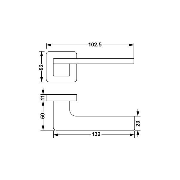 Hafele Kapı Kolu Seti Torres WC Mat Siyah