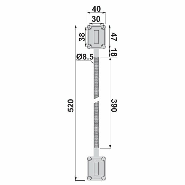 Hafele Yüzey Kablo Geçiş Kanalı, P.Çelik Renk
