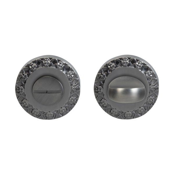 Hafele Wc Yuvarlak Kapı Kolu Rozet, Antik Gümüş Renk