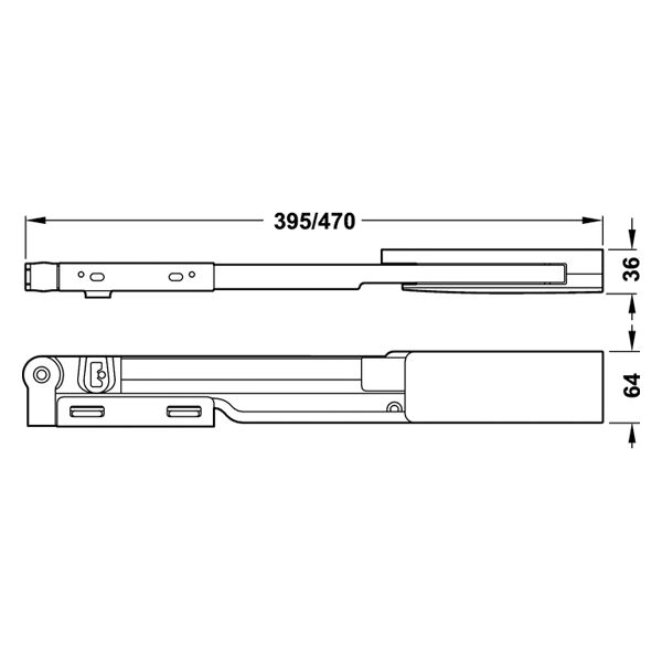 Hafele SWINGFRONT 20 FB Hareket mek. seti 600mm