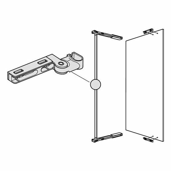 Hafele SWINGFRONT 20 FB Orta menteşe güm. renk.