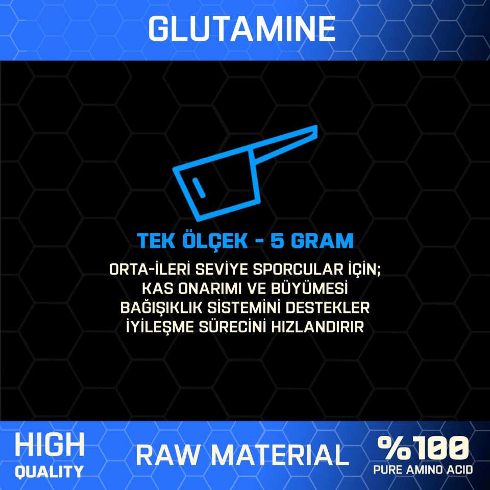 GLUTAMINE 500 GRAM (100 SERVİS)