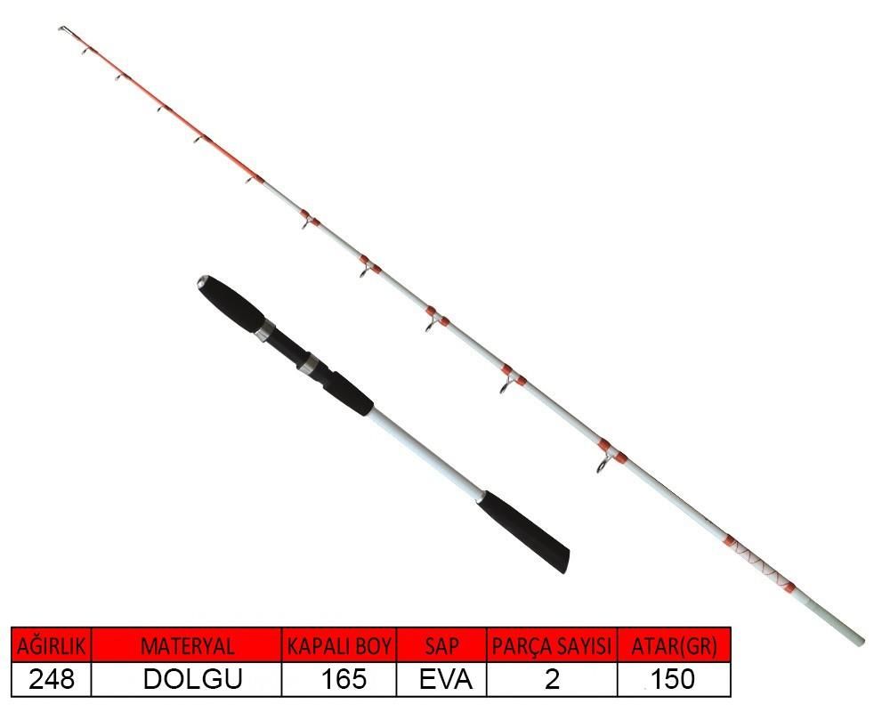 Captain 1428 Egi Fisher 210 Cm 150 Gr 2 Parça Solid Tekne Kamışı