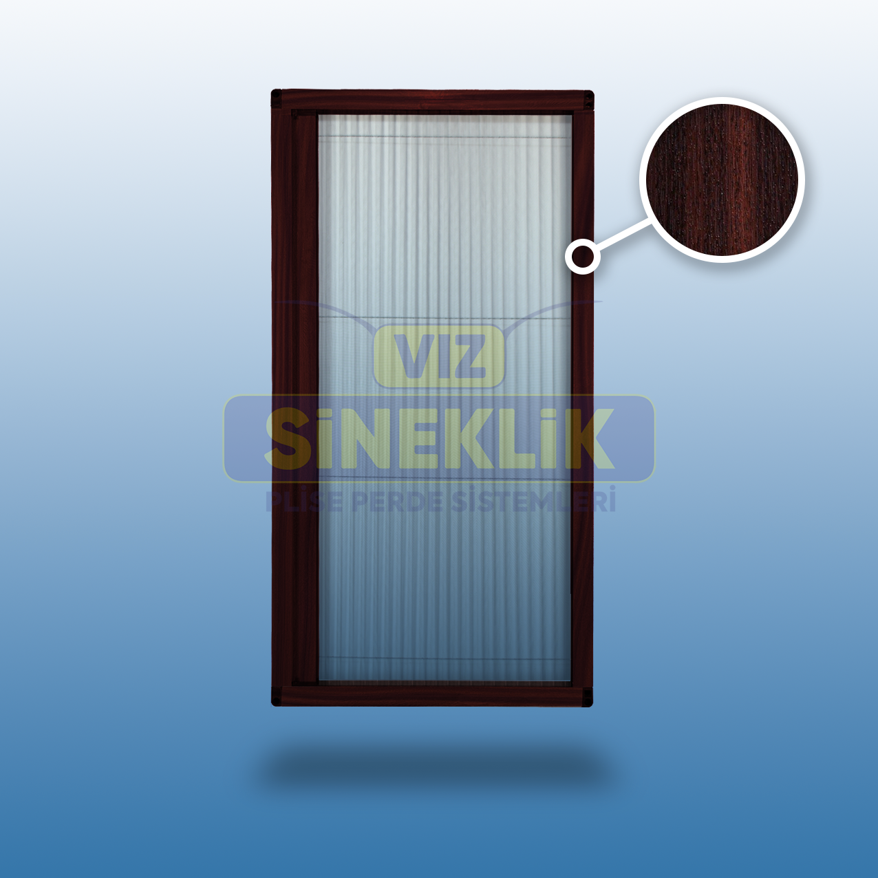 Pencere Plise Sineklik Maun - 55-64 - 130-139