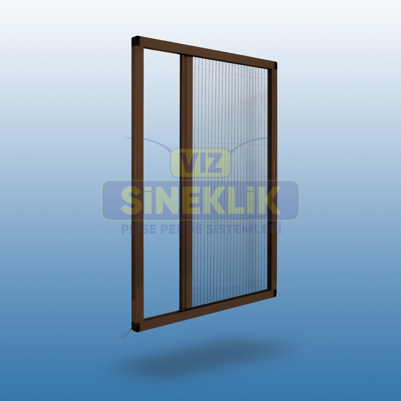 Pencere Plise Sineklik Koyu Kahverengi - 65-74 - 120-129