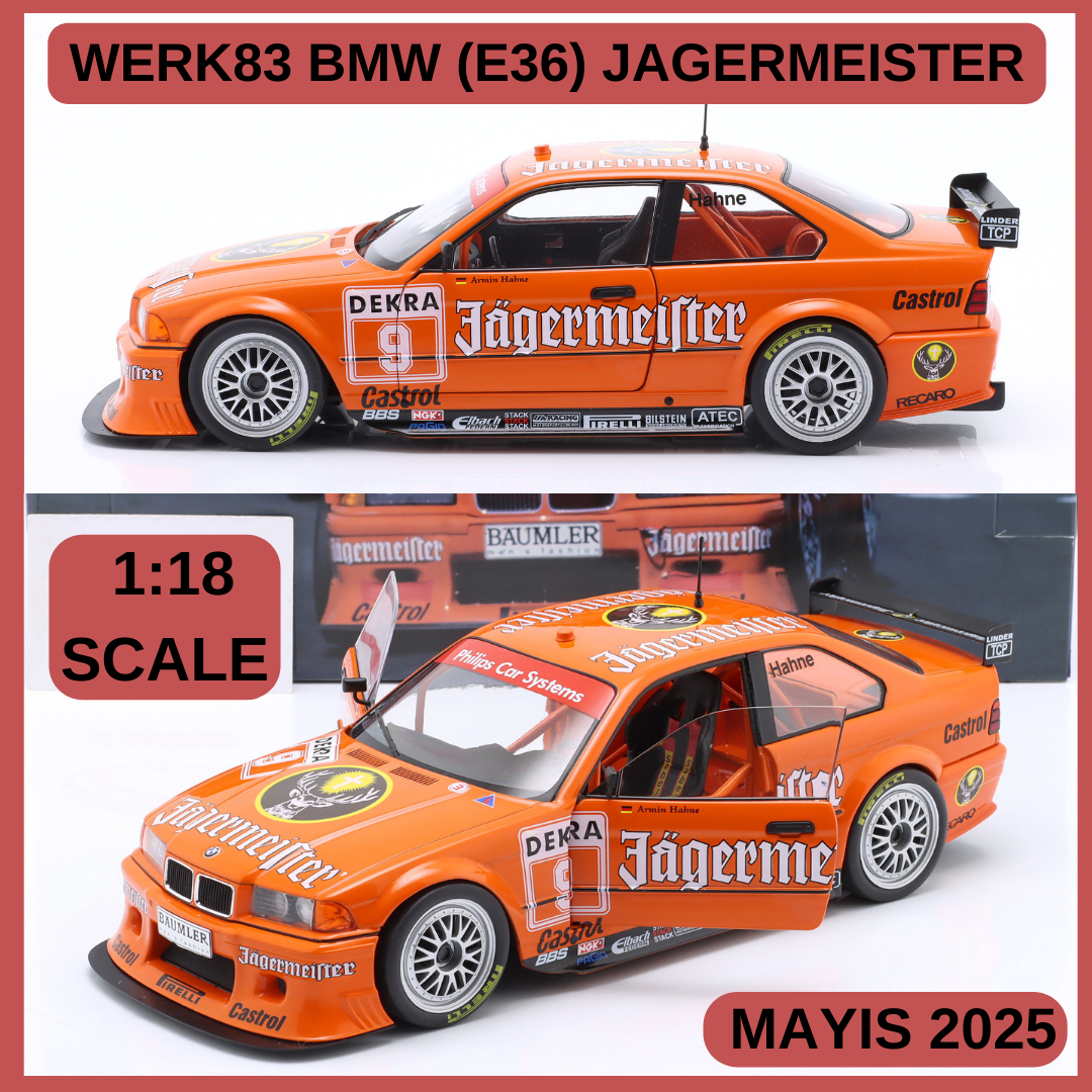 WERK83 - BMW - 3-SERIES COUPE (E36) JAGERMEISTER TEAM LINDER N 9 DTM SEASON 1993 ARMIN HAHNE
