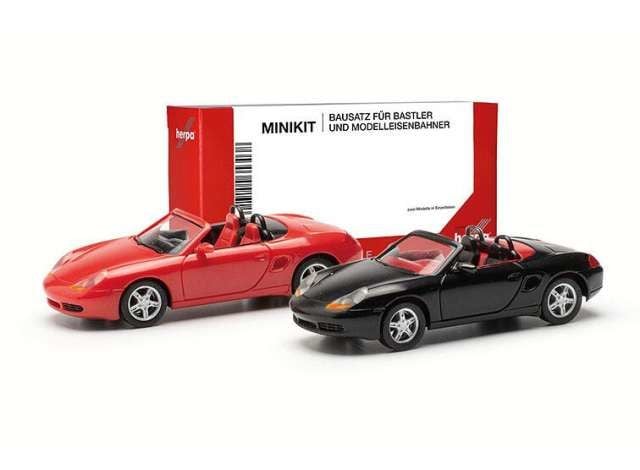 1/87 Porsche Boxster S, (Minikit 2x), black/red