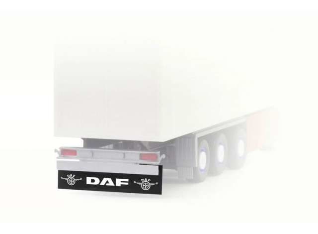 1/87 Semi-trailer mud flaps/ Heck spritz flaps *DAF* (8x), black/white