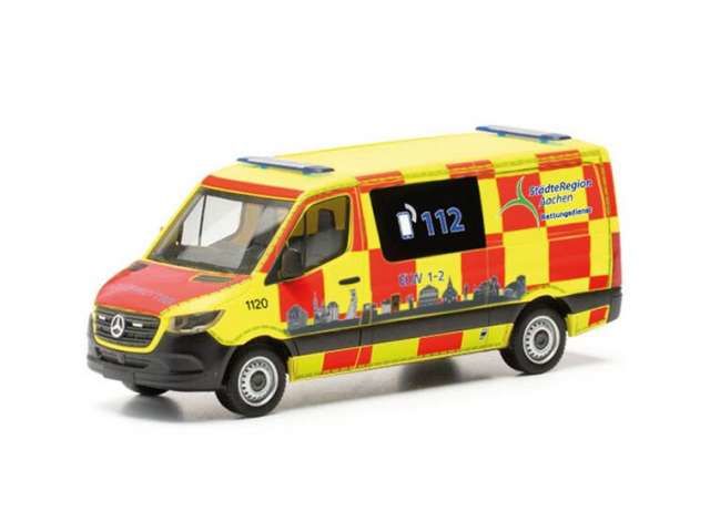 1/87 Mercedes Benz Sprinter Rettungsd. Städte Region Aachen, red/yellow