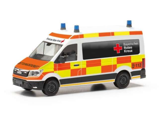 1/87 MAN TGE KTW *Bayerisches Rotes Kreuz*, orange/yellow/white