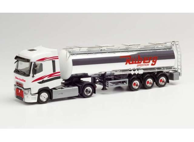 1/87 Renault T Chemiechromtank Sattelzug Rüberg, white/chrome
