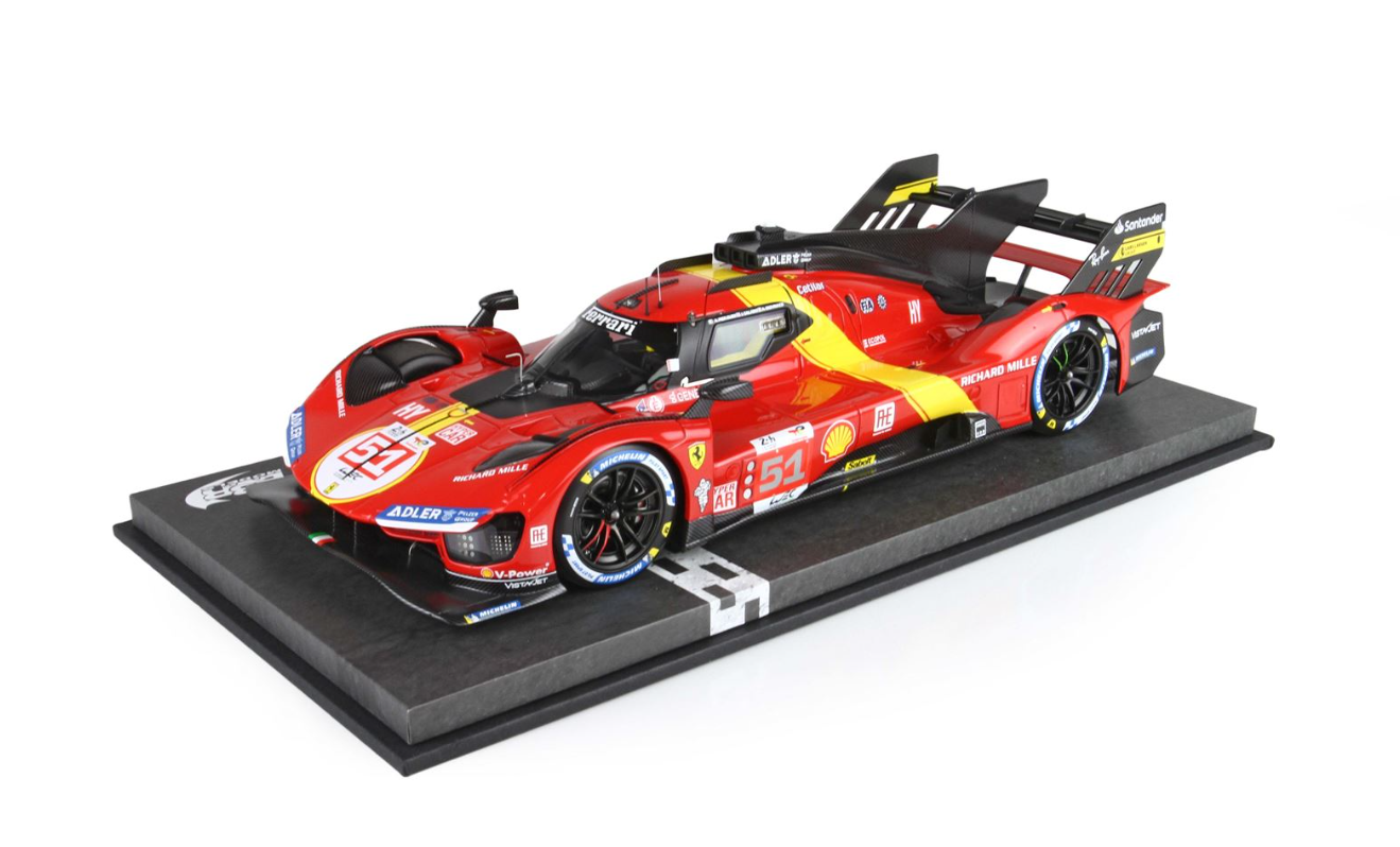 BBR-MODELS - FERRARI - 499P 3.0L TURBO V6 TEAM FERRARI AF CORSE N 51 WINNER 24h LE MANS 2023 ALESSANDRO PIER GUIDI - JAMES CALADO - ANTONIO GIOVINAZZI