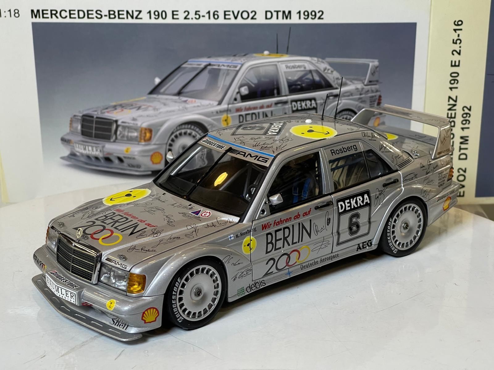 AUTOART - MERCEDES BENZ - 190E 2.5 16V EVO2 BERLIN 2000 N 6 SEASON DTM 1992 K.ROSBERG