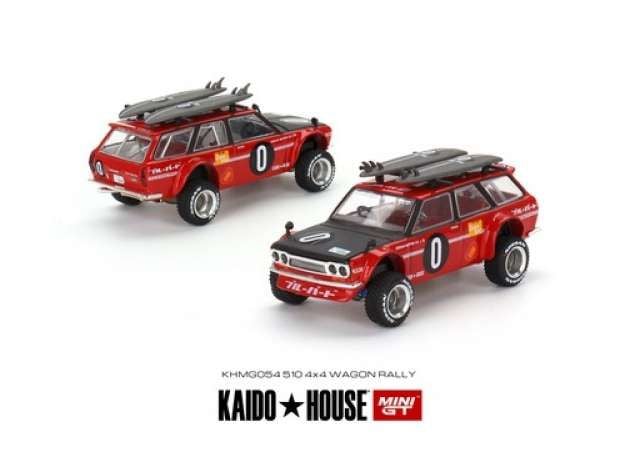 1/64 Kaido House Datsun 510 Wagon Kaido GT Surf Safari RS V2, red