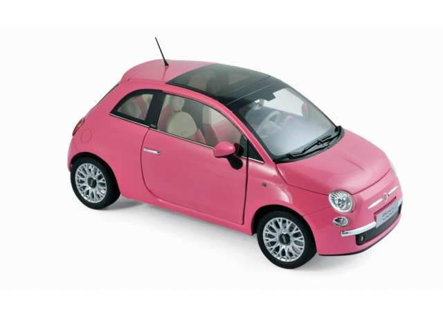 2010 Fiat 500C, pink
