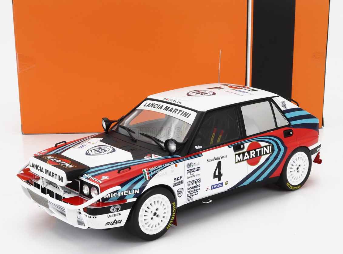 IXO-MODELS - LANCIA - DELTA INTEGRALE 16V MARTINI (night version) N 4 RALLY SAFARI 1990 ALESSANDRO FIORIO - LUIGI PIROLLO