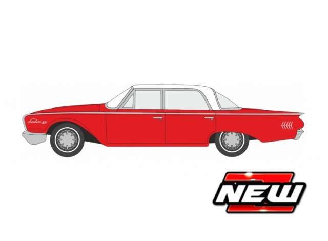 1/87 1960 Ford Fairlane Sedan 500 Town, red/white