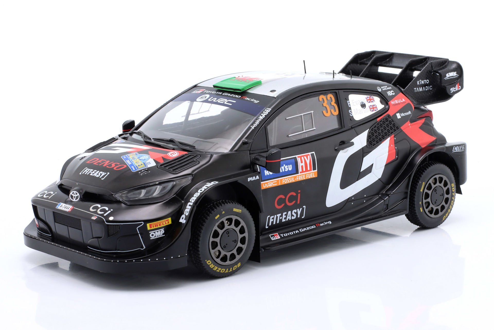 IXO-MODELS - TOYOTA - YARIS GR RALLY1 TEAM GAZOO RACING WRT N 33 2nd RALLY SWEDEN 2024 ELFYN EVANS - SCOTT MARTIN
