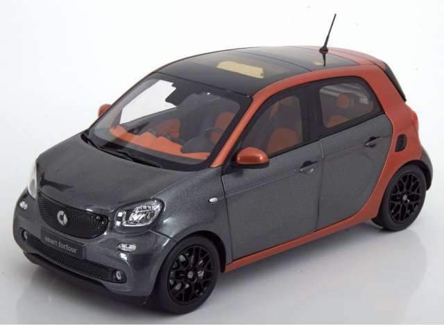 2014 Smart Forfour W453 with removable soft top, grey metallic/orange