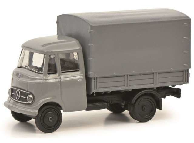 1/87 Mercedes Benz L319 pickup with roof, grey