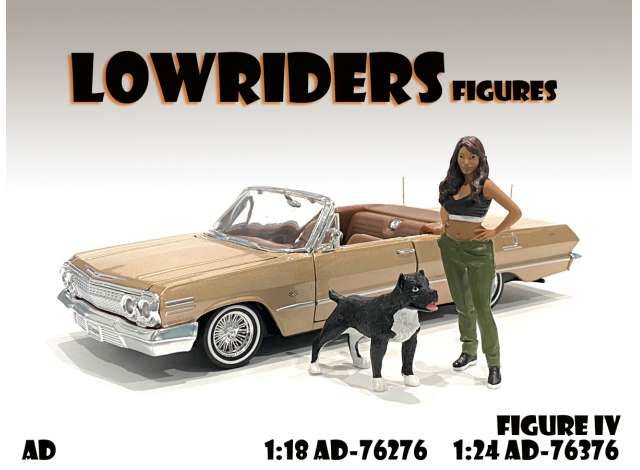 1/18 lowriders figure iv + dog.
