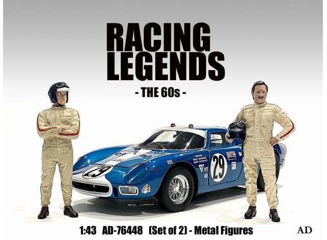 1/43 racing legends 60's set of 2 figure's