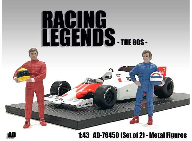 1/43 racing legends 80's set of 2 metal figure's