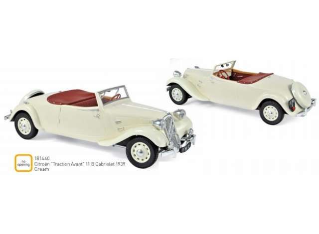 1939 Citroën Traction Avant 11 B Cabriolet, cream