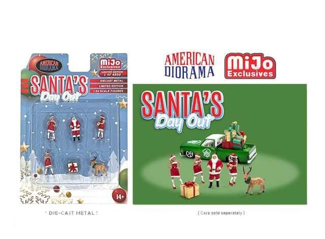 1/64 santa's day out figure set, various