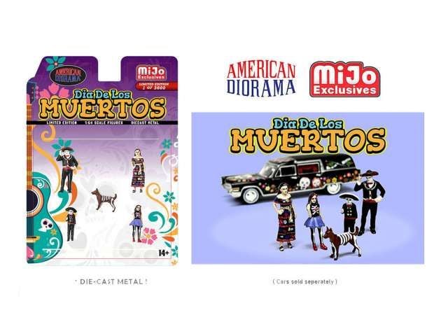 1/64 dia de los muertos figure set, various