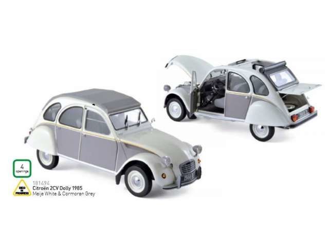 1985 Citroën 2 CV Dolly, meije white & cormoran grey
