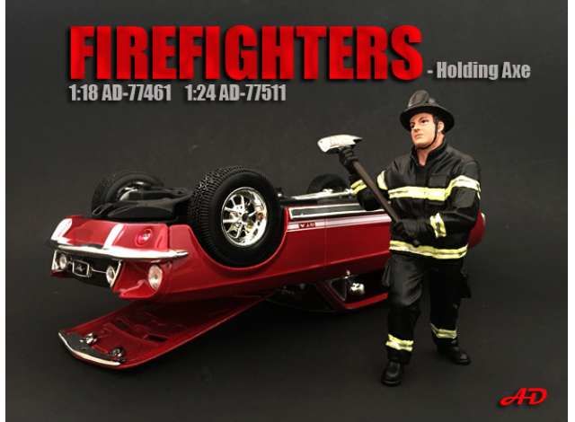 1/18 fire fighter figure iii *holding axe*