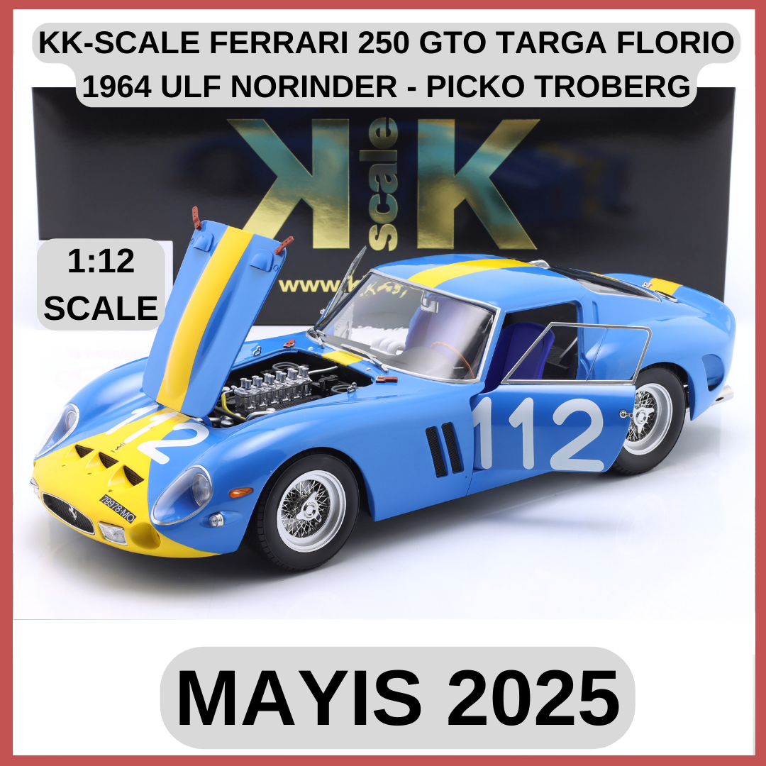 KK-SCALE - FERRARI - 250 GTO 3.0L V12 COUPE N 112 TARGA FLORIO 1964 ULF NORINDER - PICKO TROBERG