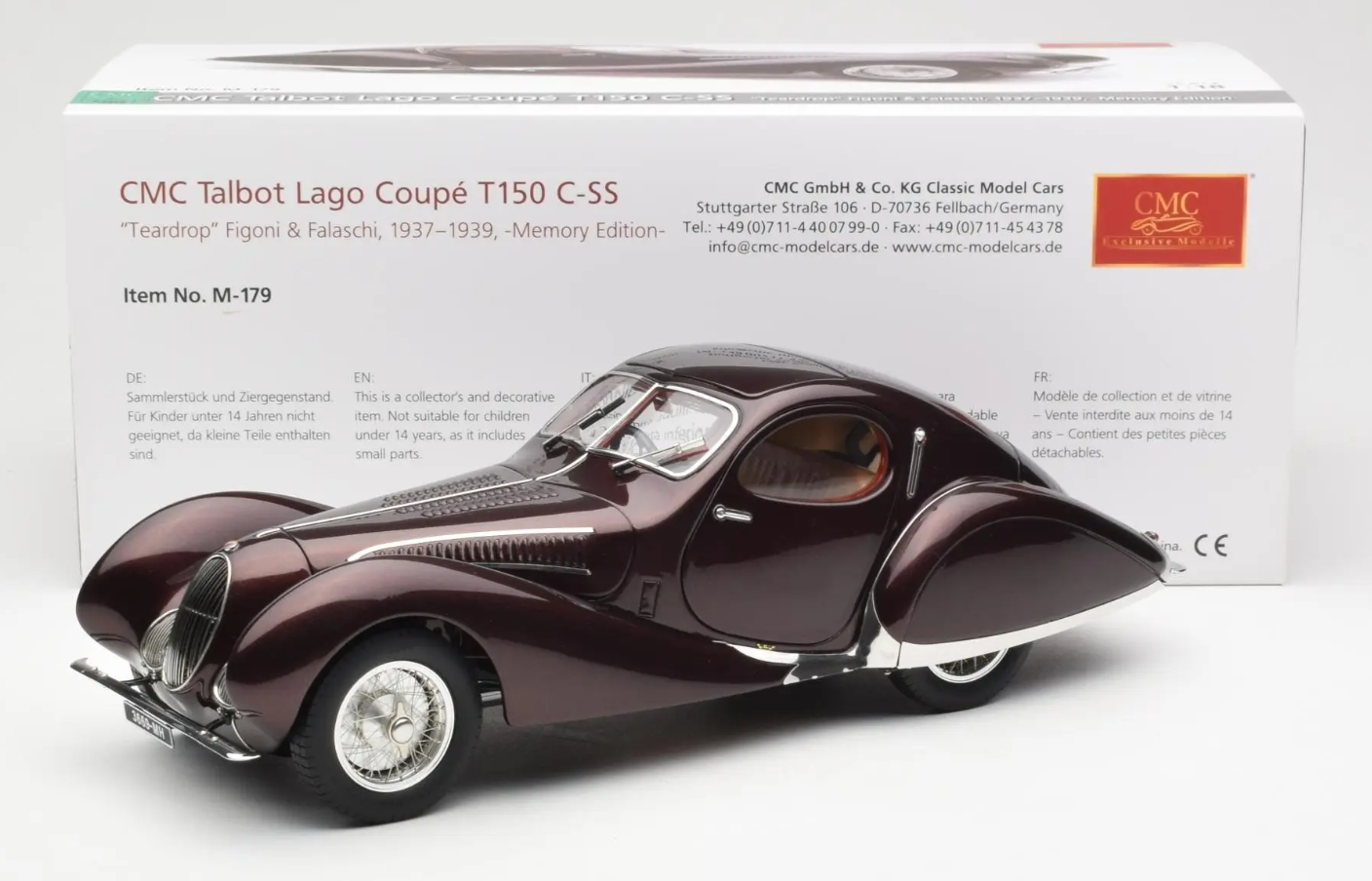 CMC - TALBOT LAGO - T150 C-SS FIGONI & FALASCHI COUPE TEARDROP 1937