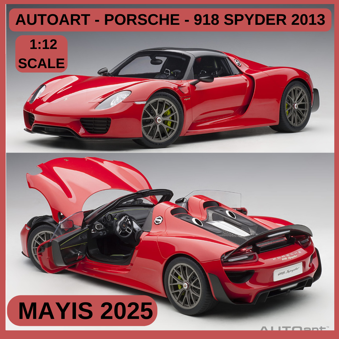 1:12 ÖLÇEK AUTOART - PORSCHE - 918 SPYDER WEISSACH PACKAGE 2013