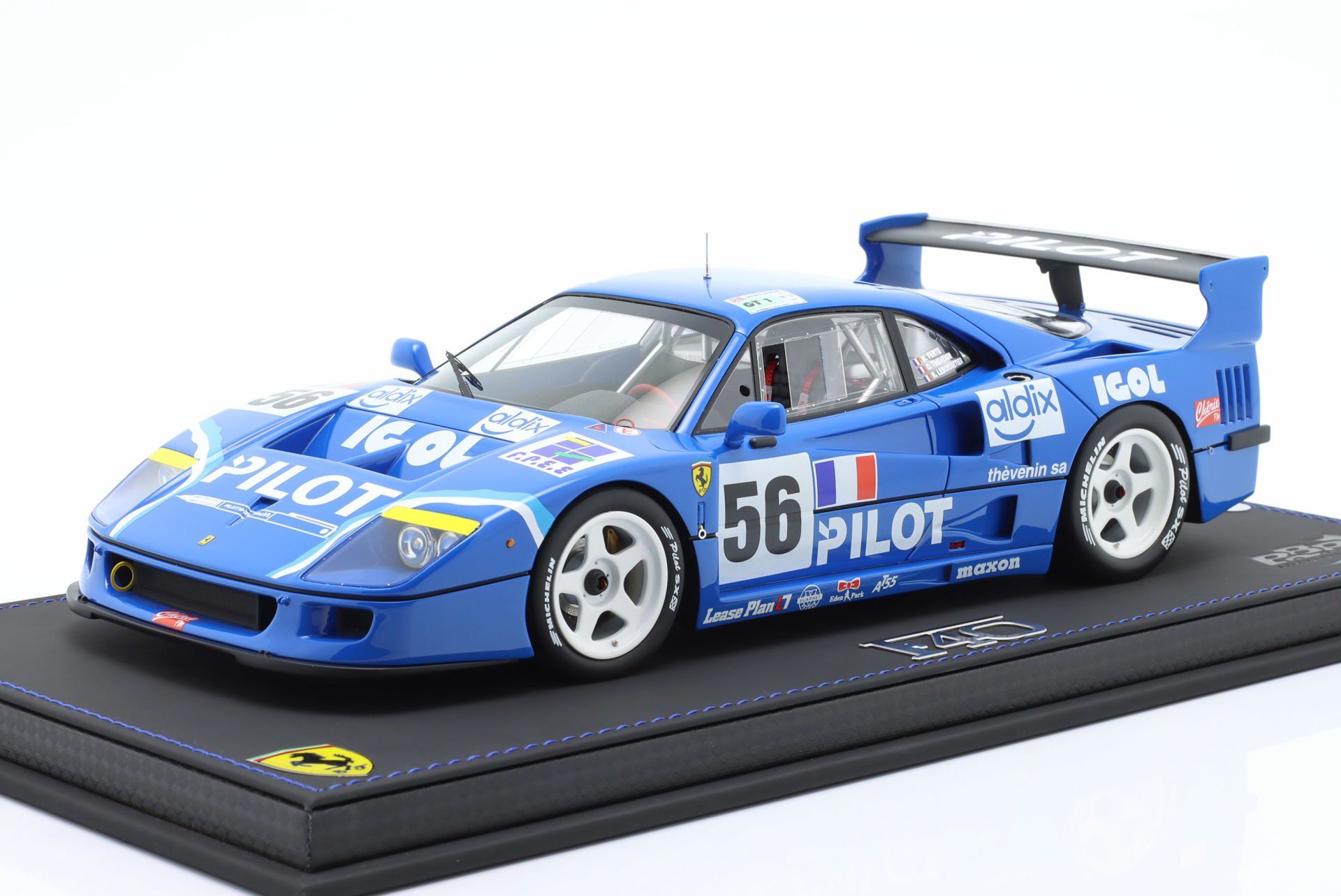 BBR-MODELS - FERRARI - F40 LM 3.5L TURBO V8 TEAM PILOT PEN RACING N 56 24h LE MANS 1996 MICHEL FERTE - OLIVIER THEVENIN - NICOLAS LEBOISSETIER