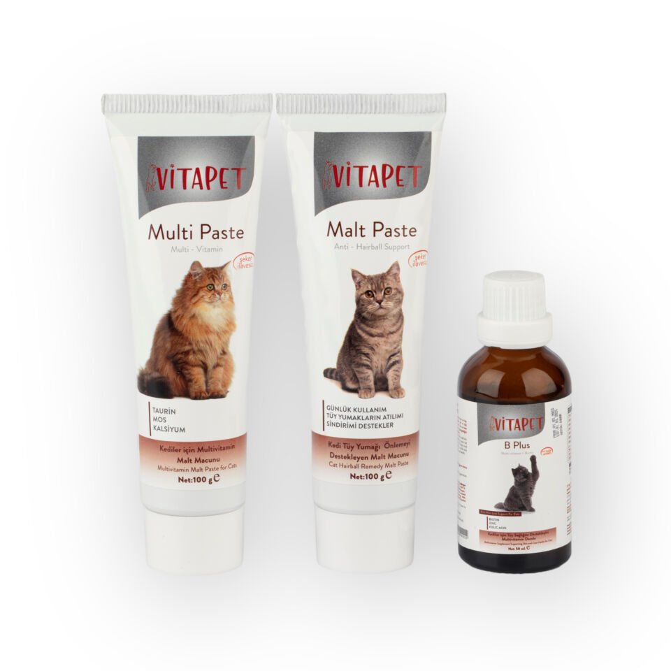 Vitapet 3'lü Set Malt Paste + Multivitamin Paste + PlusB Damla