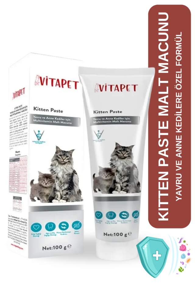 Vitapet Kitten Paste Multivitamin Yavru ve Anne Kedilerde Bağışıklık Sistemi Destekleyici