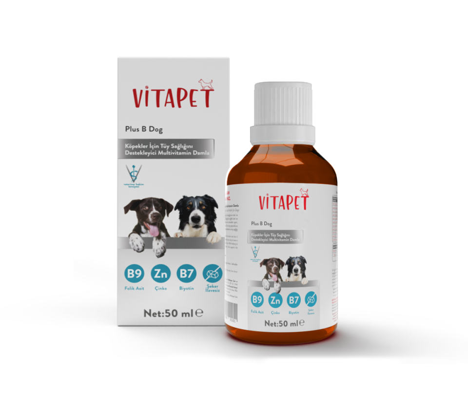 Vitapet Plus B For Dog 50 ml Köpekler İçin Tüy Sağlığı Destekleyici Multivitamin Damla