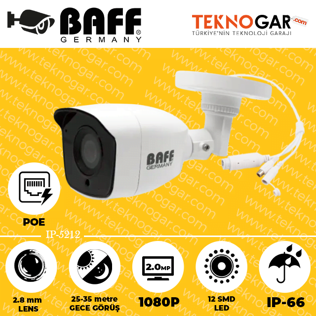 BAFF IP-5212 2MP POE H.265+