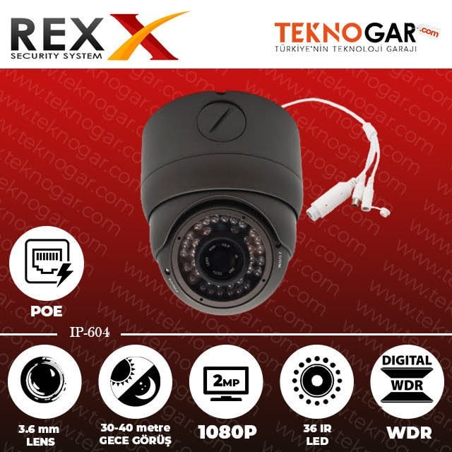 REX IP-604 2MP POE H265+ STARLIGHT KASA+BUAT