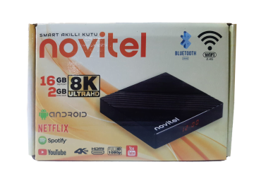 RIOSAT NOVITEL MİNİ 16GB HDD 2GB RAM 8K-4K NETFLIX TV BOX (ANDROID 9.0)