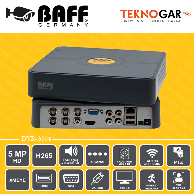 BAFF DVR 5004 4CH 5MP XMEYE H265