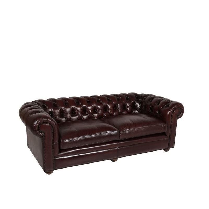 Chesterfield Kanepe Kurşun Renk 210 cm