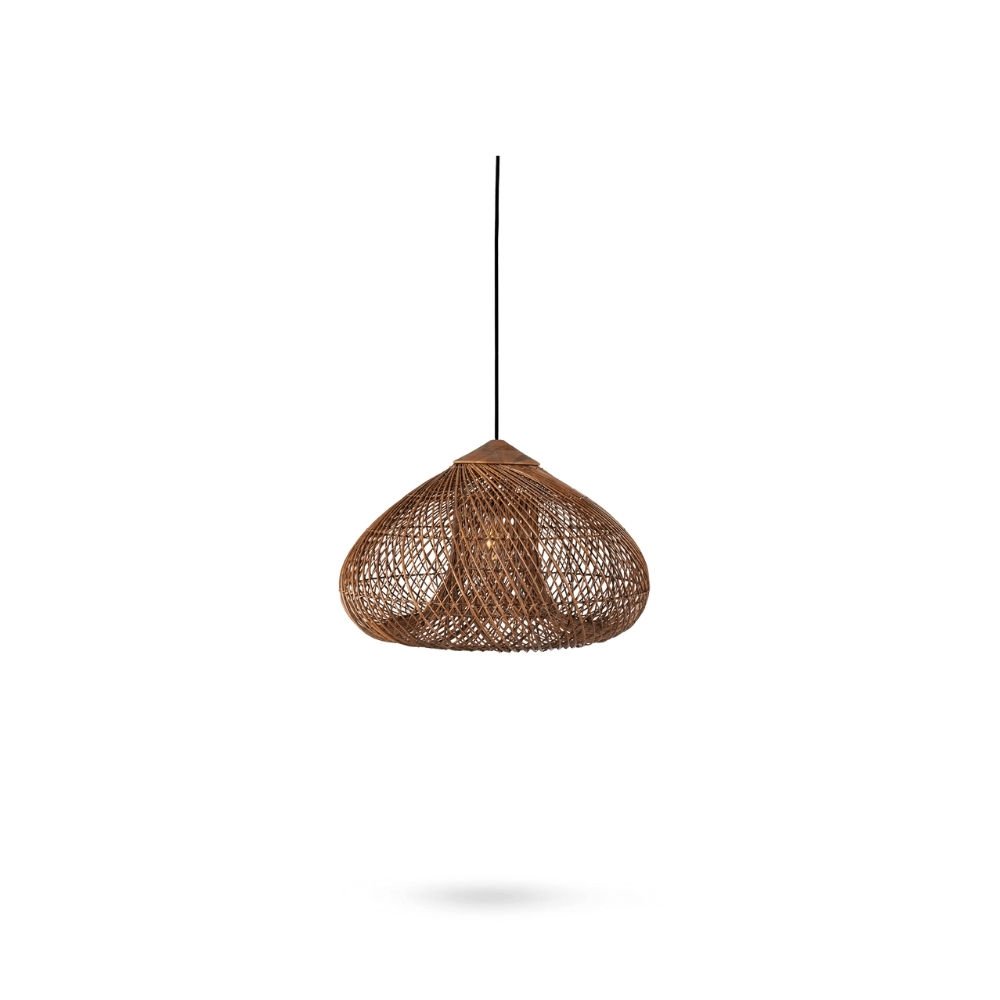 D'Bodhi Drum 60x38 cm Teak Kahve Rattan Sarkıt