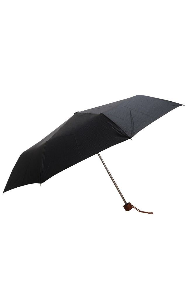 April Lüx Şemsiye Süper Mini Puantiyeli Siyah 09-G