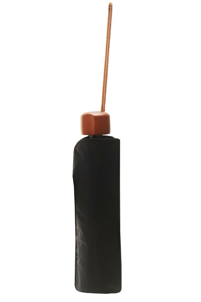 April Lüx Şemsiye Süper Mini Puantiyeli Siyah 09-G