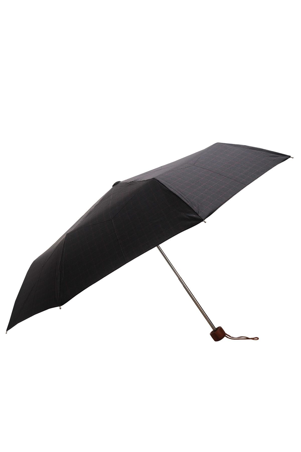 April Lüx Şemsiye Süper Mini Kare Desen Kırmızı Siyah 09-G