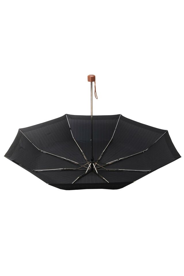 April Lüx Şemsiye Süper Mini Çizgili Siyah 09-G
