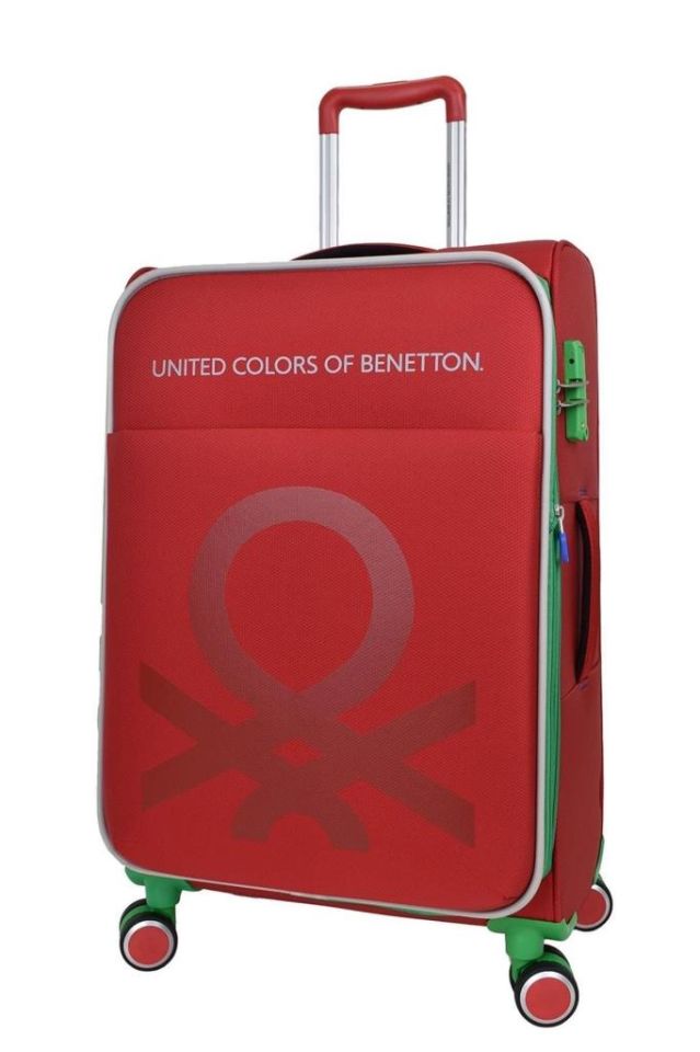 Benetton Orta Boy Kumaş Valiz Kırmızı Bnt2200